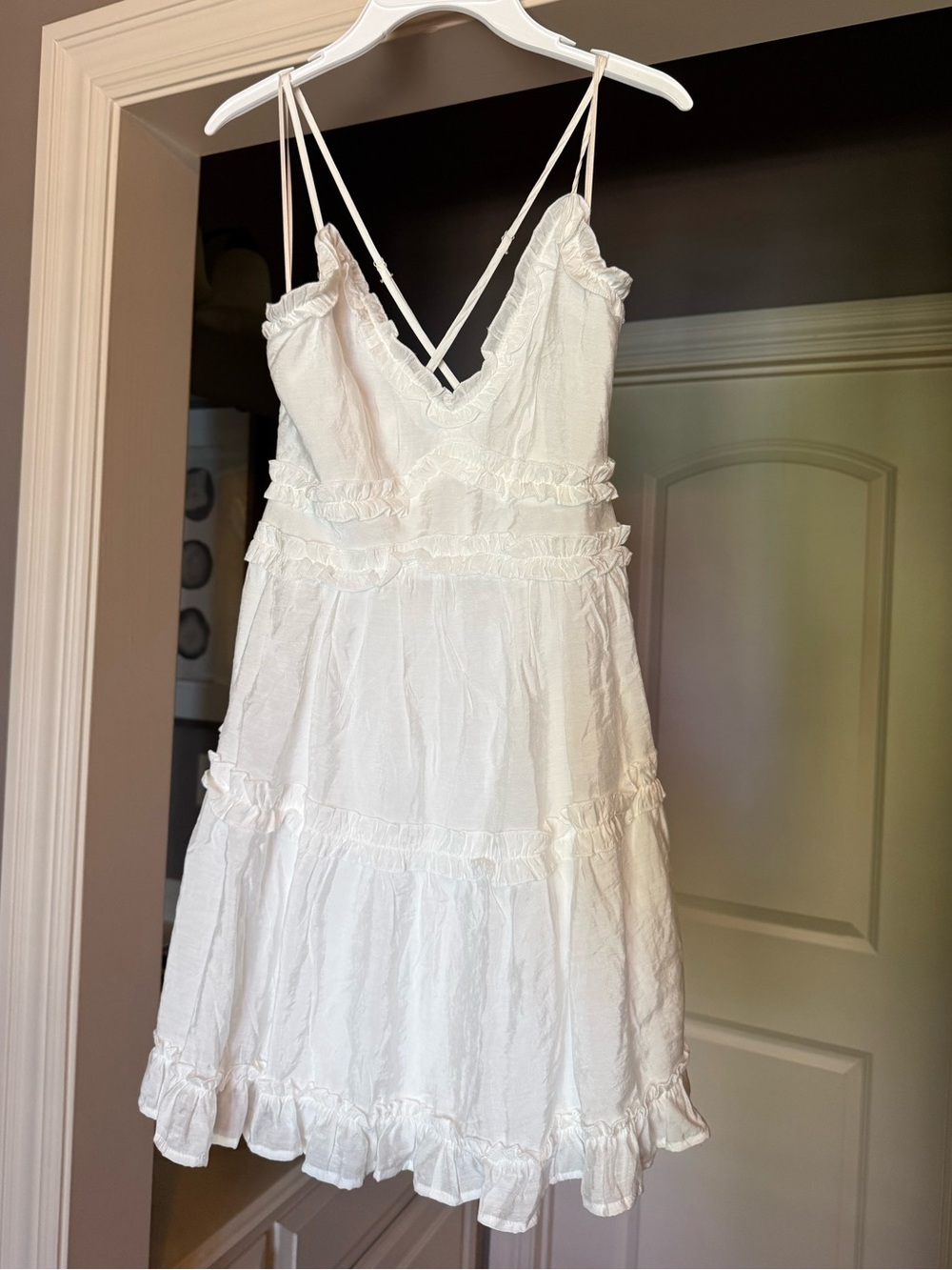 NWOT white straps dress